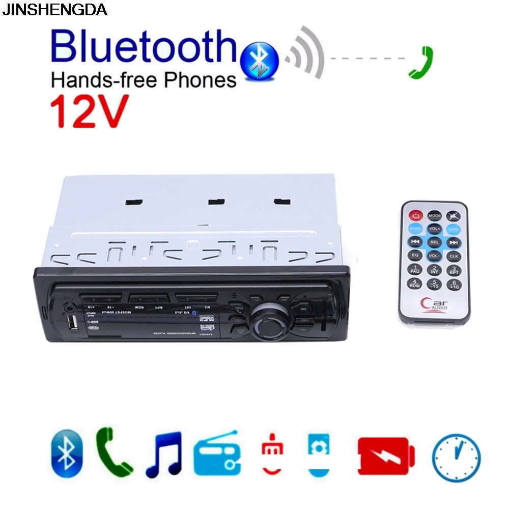 

JINSHENGDA 12V Car Bluetooth Stereo Music Player Hands-free Phone MP3/FM/SD/AUX Radio NEW
