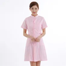 Новые женские медицинские халаты качество доктор униформа для медсестер уход скраб комбинезоны короткий рукав Pharmist Спецодежда розовый