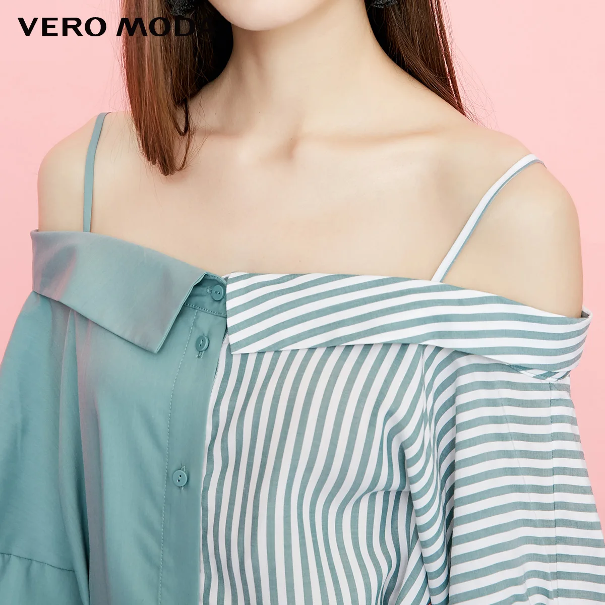 Vero Moda летнее платье в полоску с длинным рукавом | 318331521|