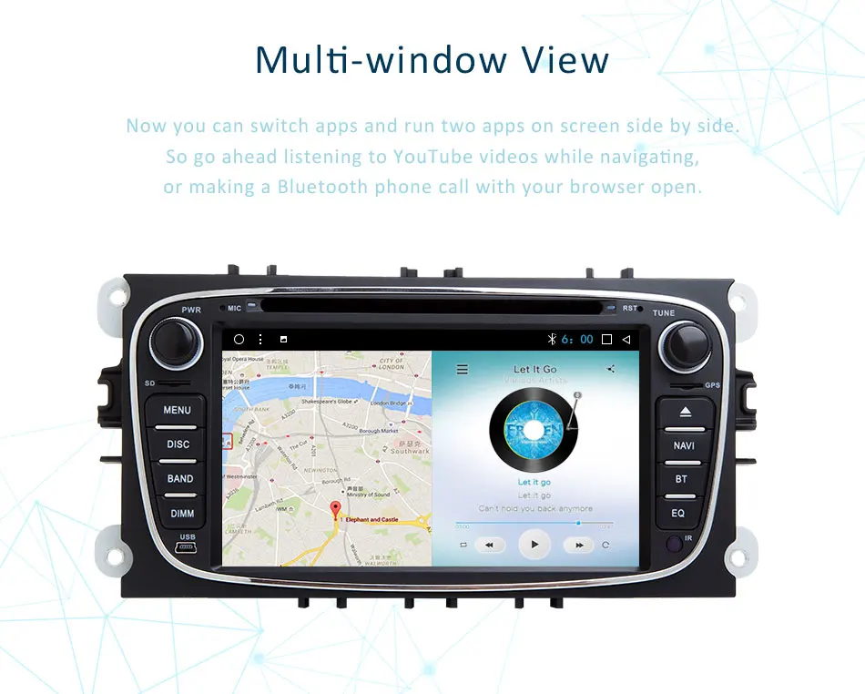 Sale 2G RAM Android 8.1 Car DVD GPS Navigation For Ford/Focus/S-MAX/Mondeo/C-MAX/Galaxy Headunit Multimedia Radio Player IPS Wifi OBD 2