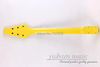 

Electric guitar neck Maple wood Rosewood 22 fret 648mm 25.5 inch Unfinished black and yellow color High quality