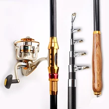 Высокое качество золото Акула углеродного волокна выдвижной 2,1 М-3,6 м наружная поворотная ручка Приманка Удочка