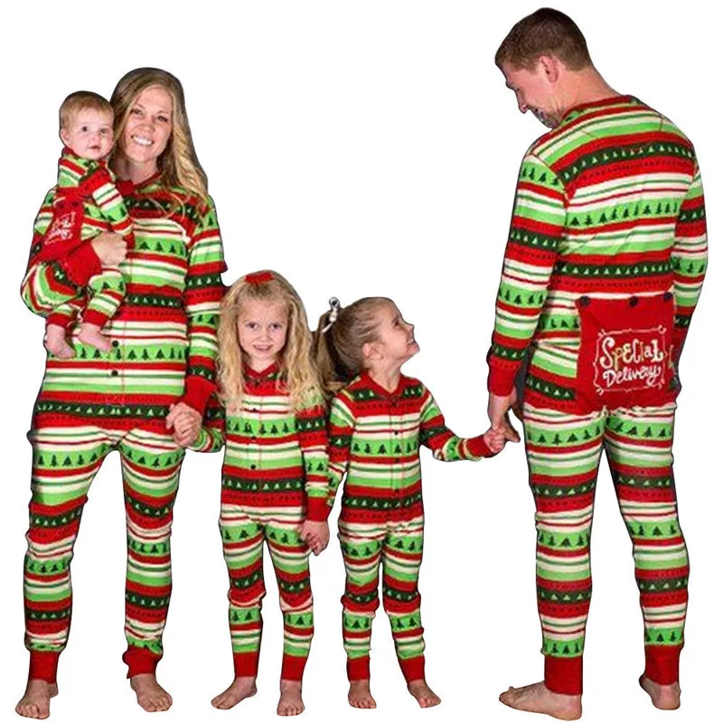 Christmas Striped Family Matching Pajamas Xmas Sleepwear Nightwear Christmas Tree Pattern Long Sleeve Pyjamas Set Family Look Christmas Striped Family Matching Pajamas Xmas Sleepwear Nightwear Christmas Tree Pattern Long Sleeve Pyjamas Set Family Look