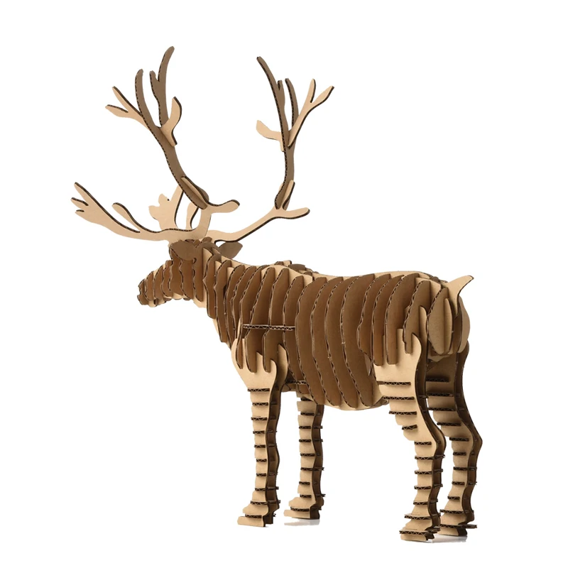 3d puzzle deer christmas reindeer decoration toy craft kids and 3d puzzle deer christmas reindeer decoration toy craft kids and adults diy cardboard animal paper model art children cool gift in puzzles from toys