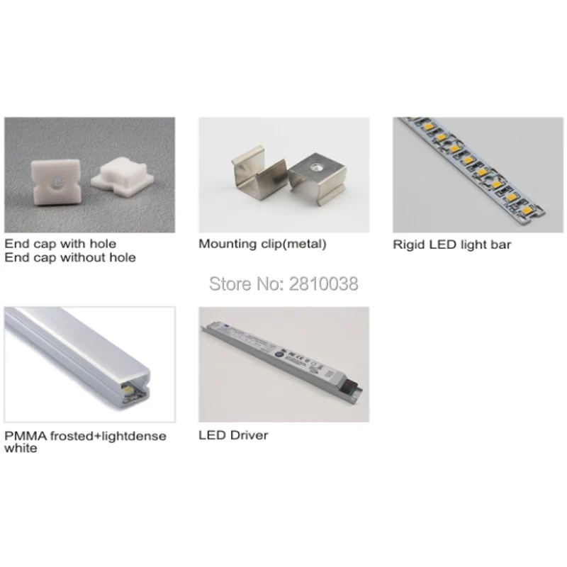 100 X 1M Sets/Lot Ultra Slim aluminum profile led strip light and waterproof led profile channel for flooring lights