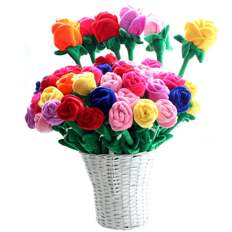 1 шт. 30-85 см x 9 Цвета Rose Мягкая плюшевая игрушка розовое куклы Моделирование Букет