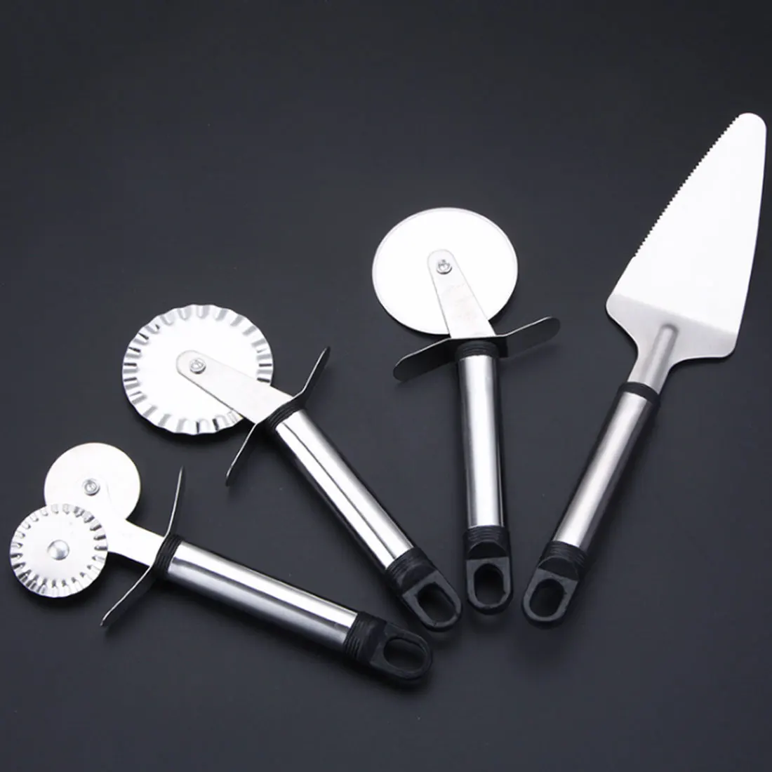 4 модели из нержавеющей стали для пиццы резак двойной роликовый нож Кондитерские паста обрезчик теста кухонные инструменты