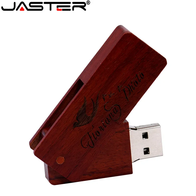 JASTER логотип персональный деревянный USB флеш-накопитель креативный подарок индивидуальный логотип дерево u диск бамбуковая Флешка 4 ГБ 8 ГБ 16 ГБ 32 ГБ 64 ГБ