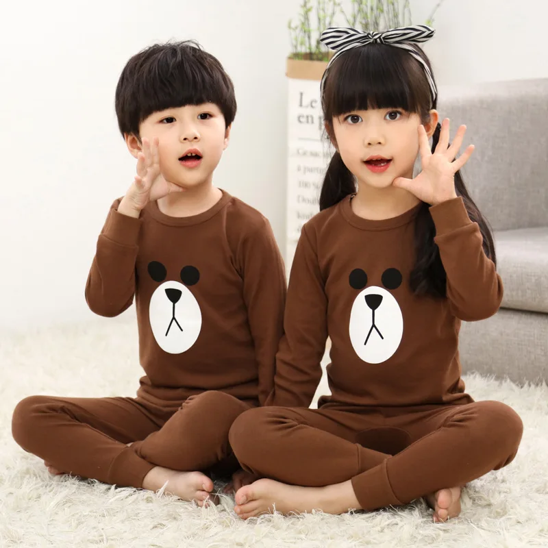 

Spring Autumn Baby Clothes Long Children's Underwear Pure Cotton Suit Long Sleeves Round Collar Home Clothing