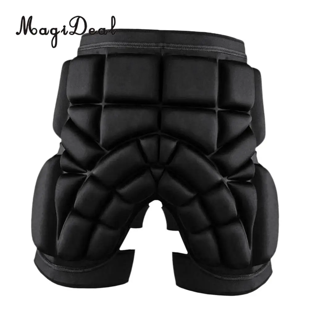 MagiDeal Impact-resistant Thickened 2.5cm Skiing Hip Butt Pad Roller Skating Snowboard Padded Safe Shorts Guard Black S M L