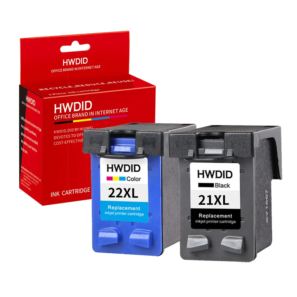 HWDID 21 22 XL сменный чернильный картридж для HP21 hp22 21xl Deskjet F2280 F2180 F2100 F2200 F4180 F4100