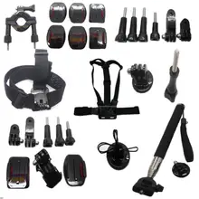 Gopro Accessories Kit Monopod Tripod+Straps Belt Mount for Xiaomi yi Yi 4K 4K+Plus sj4000 Gopro Hero 4 3+ 2 3 Accessories Set