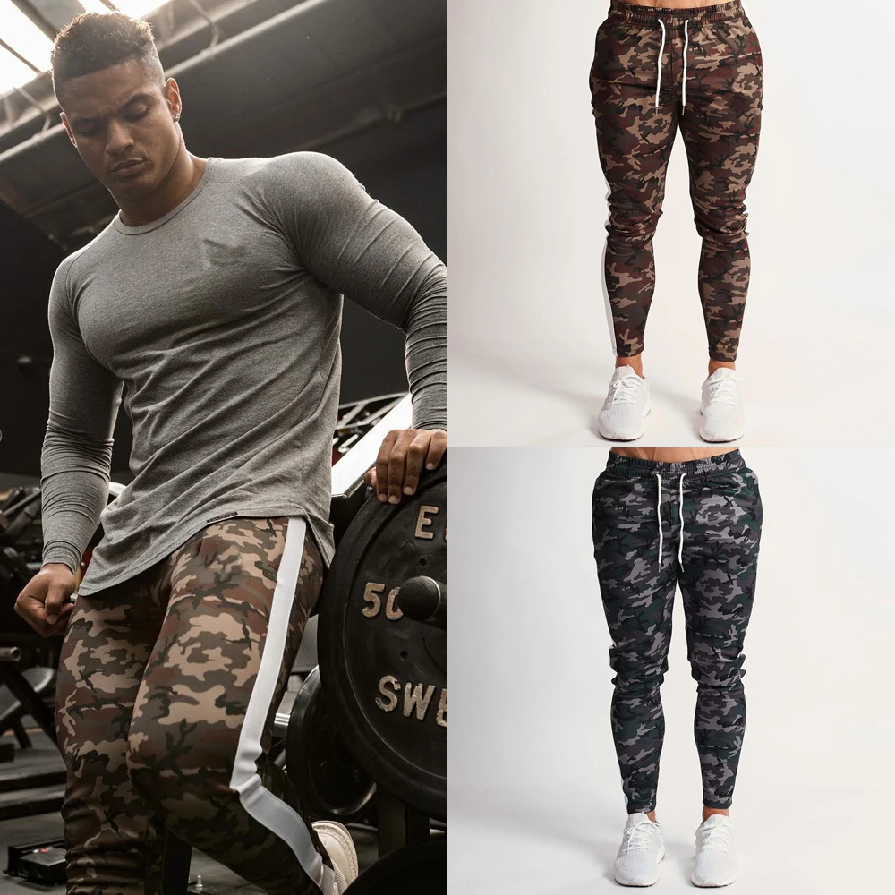 Мужские повседневные камуфляжные брюки-карго, армейские штаны для фитнеса, бегунов, тренажерного зала, спортивные штаны