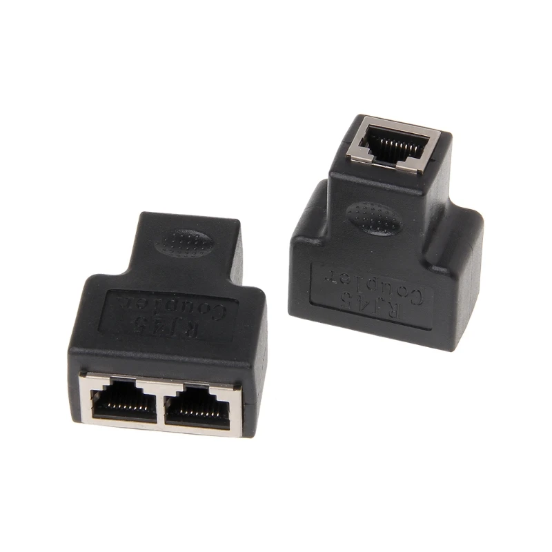 2 шт. RJ45 сетевой сплиттер 1 до 2 Женский переходник CAT5/CAT 6 LAN Ethernet сетевой сплиттер