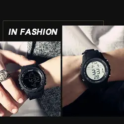Для мужчин цифровые часы модные спортивные Multi Функция 30 м Водонепроницаемость обратно световой наручные часы