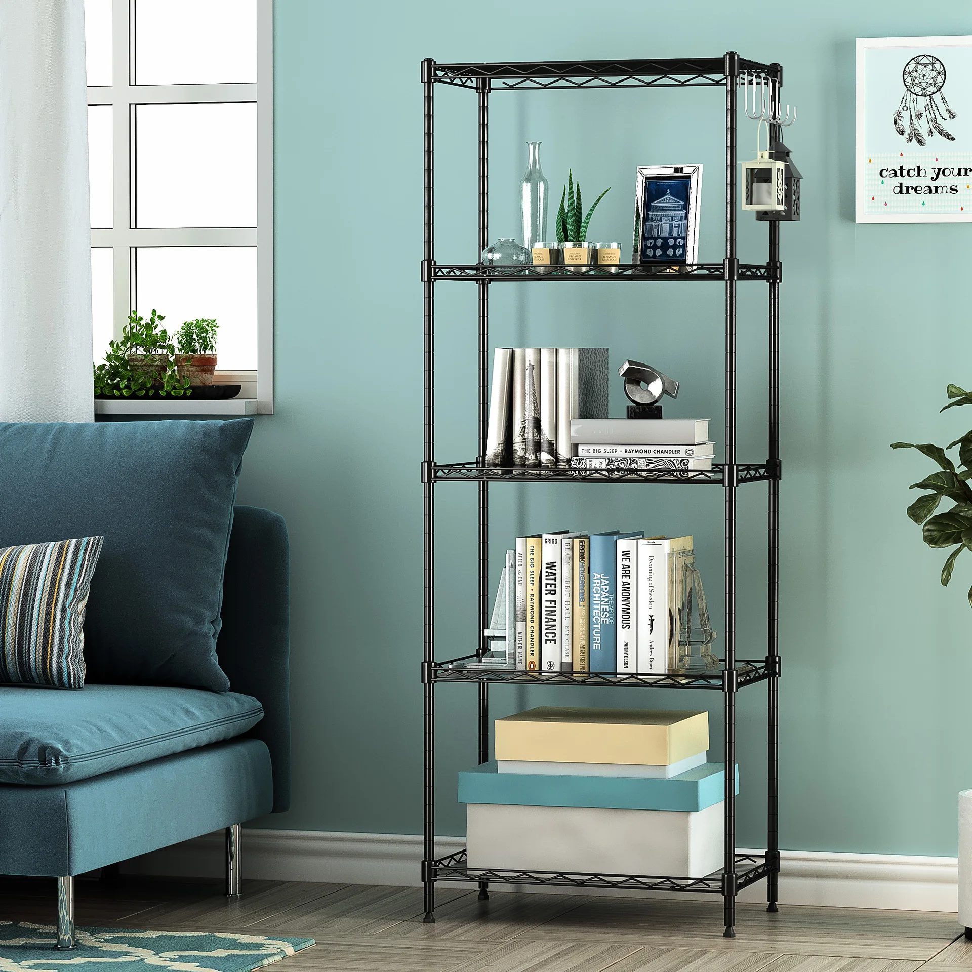

Multifunction Metal Floor Type Shelves for wall Folding Rack High-capacity Storage rack Living Room Kitchen Bathroom Shelves