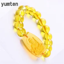 Yumten цитрин Будда браслет бисерная цепочка браслет религиозная Женская Ручная цепочка Прозрачный Кристалл Бисероплетение буддизм геометрический