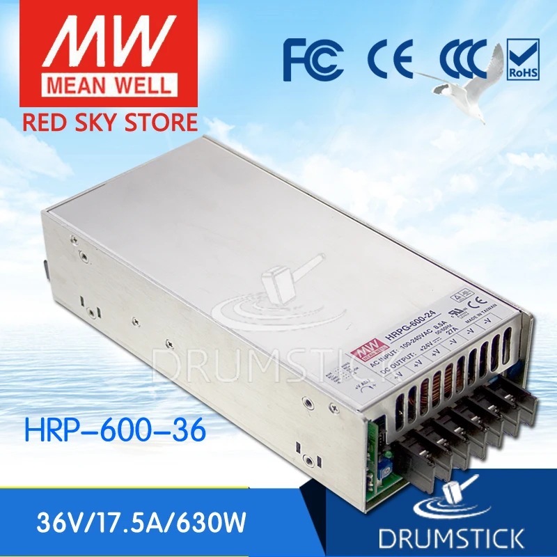 

MEAN WELL HRP-600-36 36V 17.5A meanwell HRP-600 36V 630W Single Output with PFC Function Power Supply