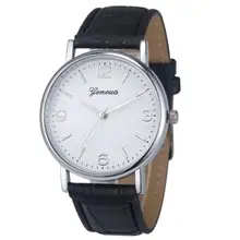 SmileOMG Deluxe Geneva Business Leather Analog Quartz Unisex Wrist Watch Aug 18