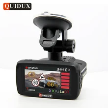 QUIDUX Ambarella A7 Car DVR Radar Detector GPS 3 in 1 HD 1080P Video Camera Recorder Dashcam Speedcam logger Russian Language