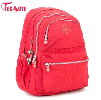

2017 TEGAOTE Women Backpack Nylon Printing School Bags for Teenage Girls Cute Bagpack Vintage Laptop Backpack Female Rucksack