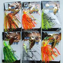 Новое поступление наборов-гудит блесны наживка приманка со свинцовым силиконовая юбка рыболовных приманок 1/4OZ или 3/8OZ смешанный