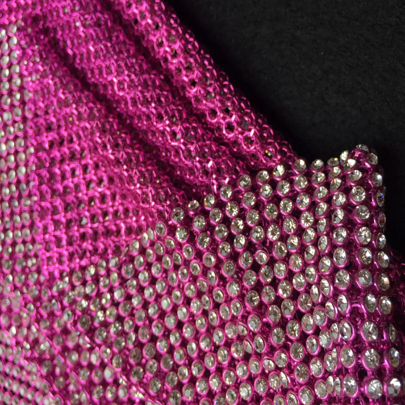ZY блеск 45x120 см Rianbow розовый синий горный хрусталь, металлическая сетка ткани металлик ткань Металл блесток блестками ткань дома украшения