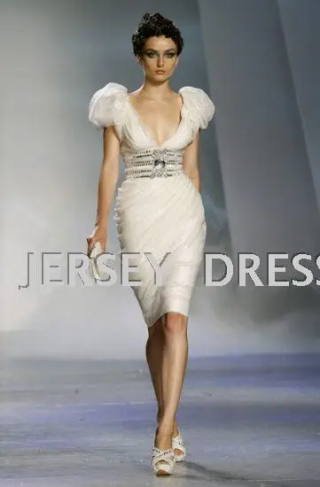 

free shiping 2013 White bubble short-sleeve new design brides maid dresses formal evening sexy party prom gown Cocktail Dresses