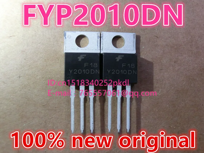 100% new original imported FYP2010DN Y2010DN TO-220 Schottky barrier diode 20A 100V free shipping 5pcs lot 40cpq100 schottky diode new original