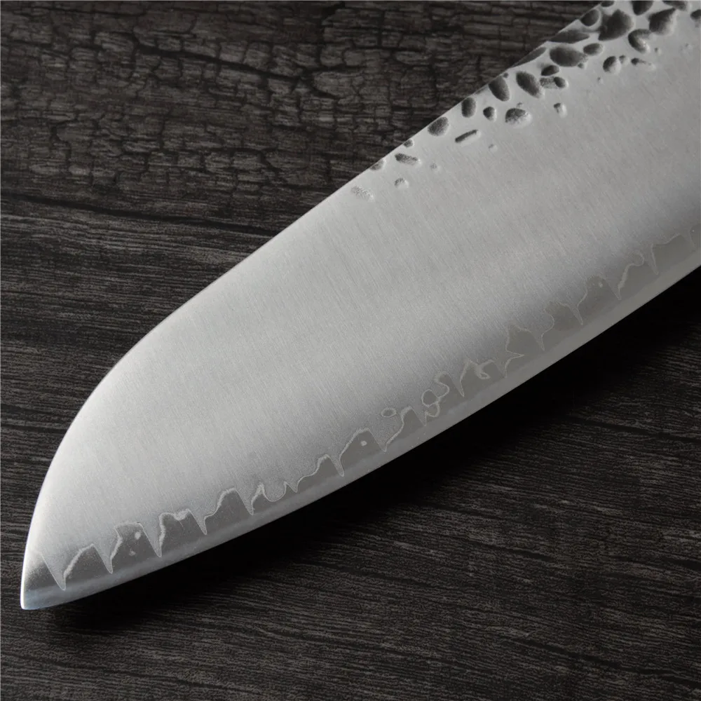Qing 6 5 "разделочный 7" Santoku VG10 набор кухонных ножей из дамасской стали кованый