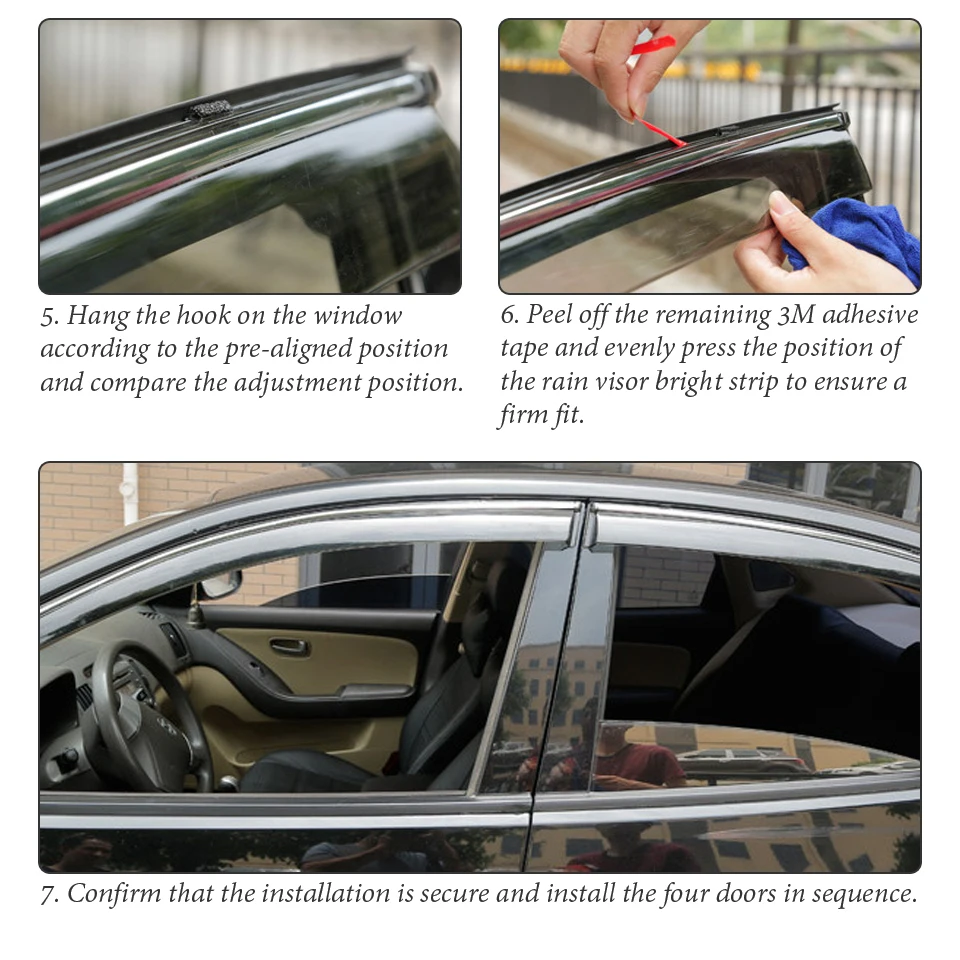 Backar 4 шт. окна автомобиля дождь Ветер Защита от солнца отражатель козырек Накладка для Subaru XV 2012 2013 аксессуары