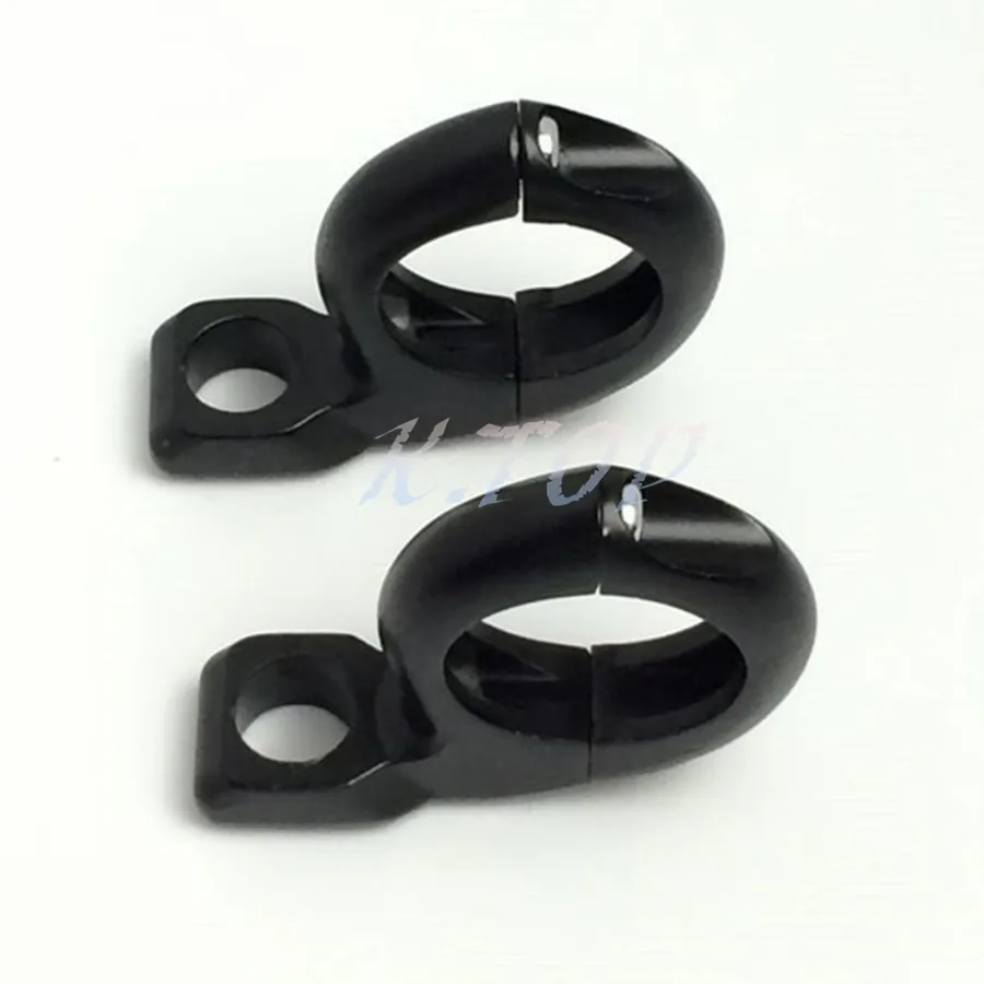 1'' 25mm Black Turn Signal HandleBar Clamp On Mirrors Adapter Mount ATV