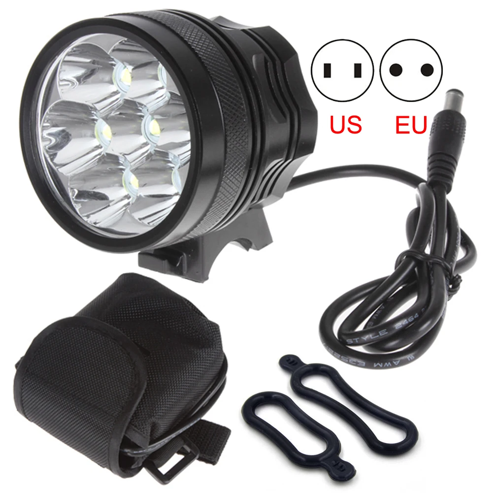 

TSLEEN Free Shipping! 8400 Lumens Waterproof Rechargeable Safety Rear Head Front Light Flash Light 7 LED Cycling Lamp Headlight