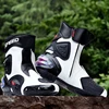 Bottes de Moto en cuir microfibre, pour motard Pro, chaussures de course de Motocross, tribu d'équitation ► Photo 3/6