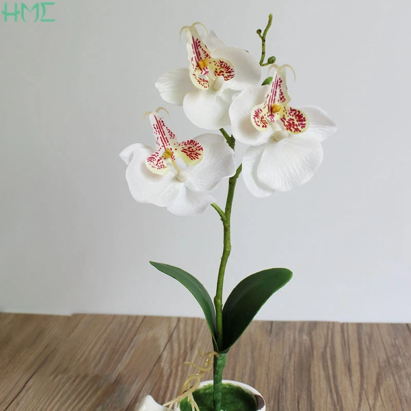 

Cheap Butterfly Orchid Artificial Silk Flower Home Wedding Decor Birthday Party Bridal Floral Home Decoration Ornamental Flores