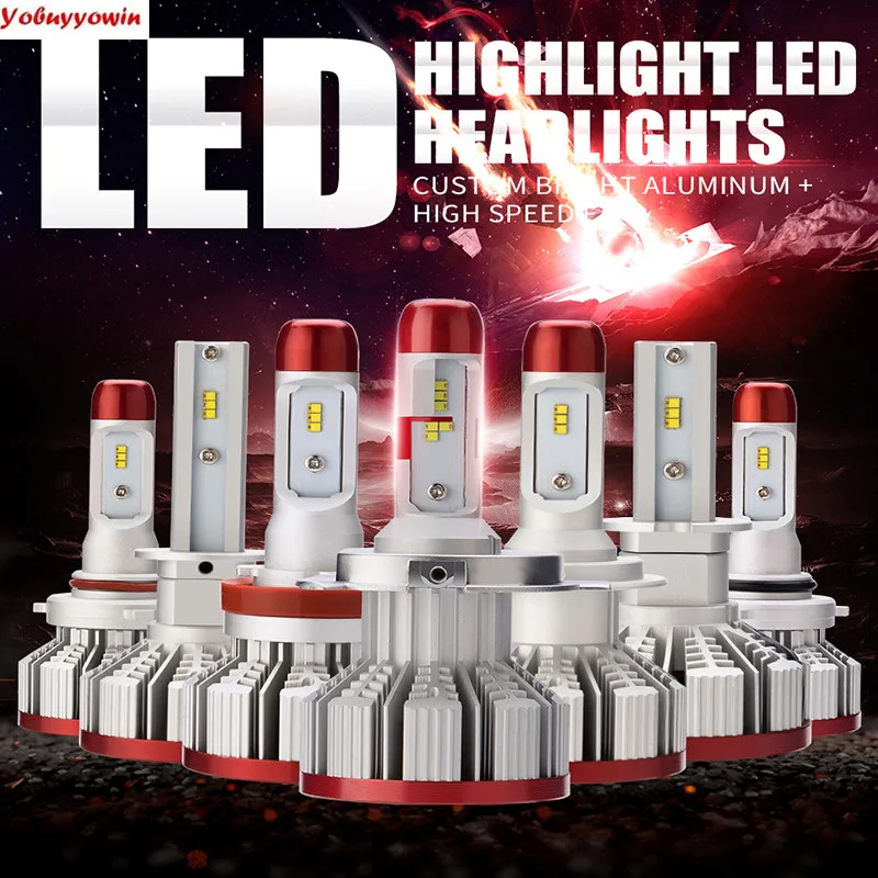 

One Pair 80W Lumileds Chips H7 H4 9003 12000 Lumen 6000K Super Bright -High and Low Beams Canbus Error Free Car Auto Headlights