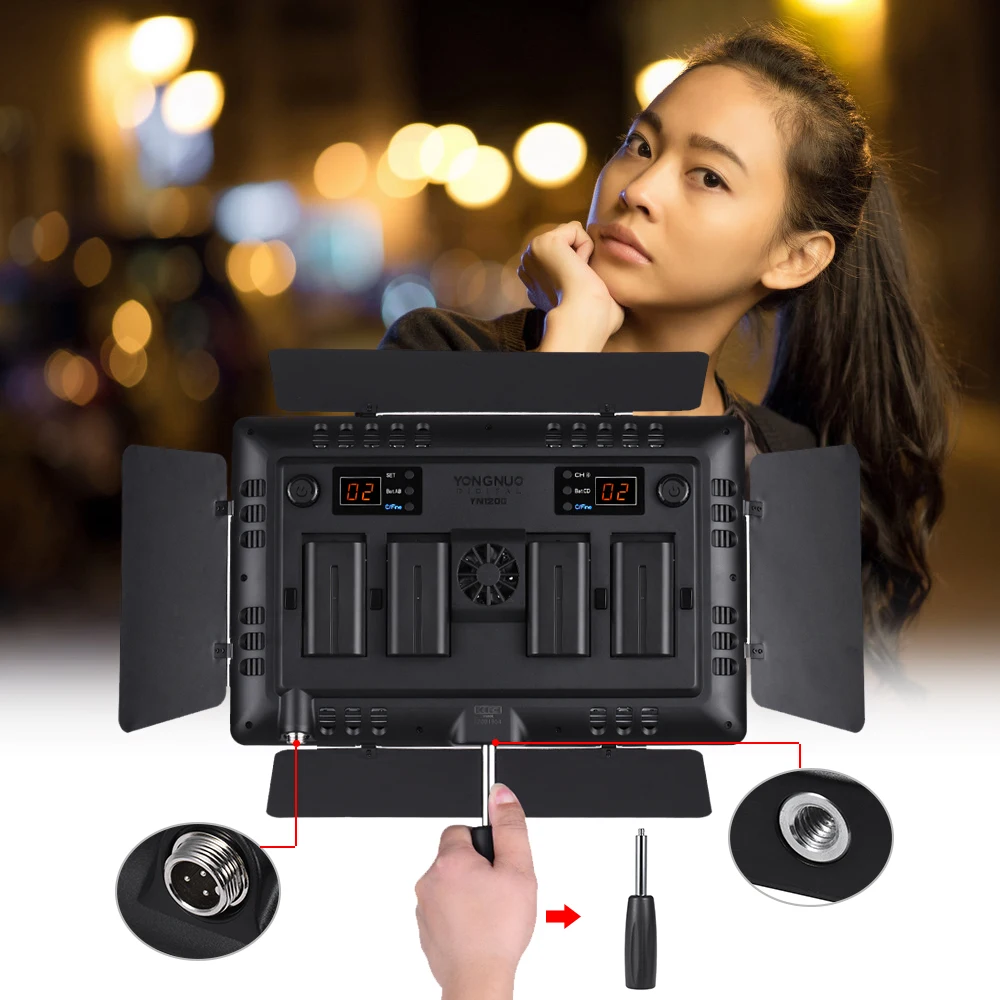 YONGNUO-YN1200-LED-Video-Light-3200K-5500K-Photography-Lighting-Video-Recording-Light-W-Remote-Controller-Adjustable (2)