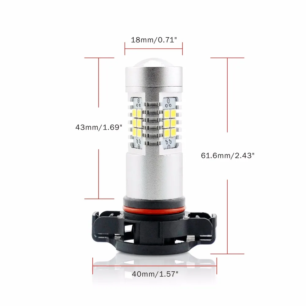 2x PSX24W 2504 светодиодный светильник 21SMD светодиодный противотуманный светильник супер яркий белый 6000K VANSSI гарантия 1 год