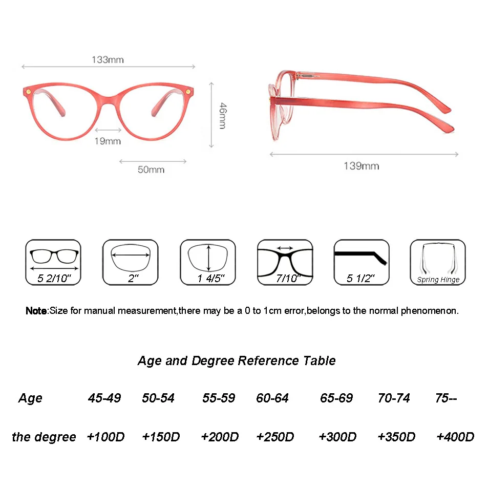 Очки для чтения «кошачий глаз» светильник Женская мода дизайн пресбиопические очки 3,00 1 1,5 2 2,5 3,5 4,0