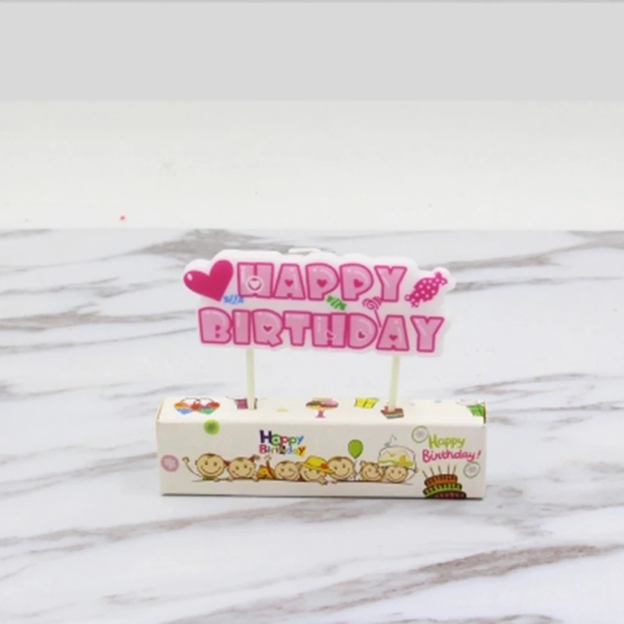 

Happy Birthday Candles Cake Figure Children Stick Candle Decoration Flameless Candles Bougies Velas De Cumplea Os Candle Wax 373