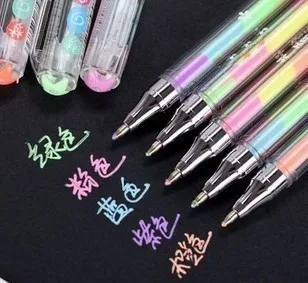 

6 pcs/lot Cute Kawaii Gel Pen WaterColor Marker Water Chalk Pen for Black Board Photo Album Scrapbook Decor Free shipping 0302