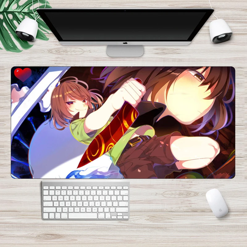 Large 60x30cm Undertale Gaming Mousepad Computer Non-Skid Mouse pad Locking Edge Laptop Desk Mat Notebook Pc Accessories