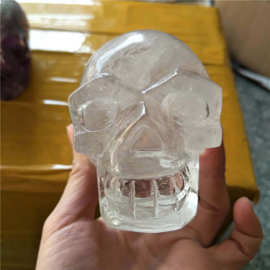Большой размер кварцевый камень кристалл голова череп для рождественского подарка рождественские украшения