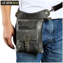 Оригинальная кожаная Мужская Дизайнерская Повседневная серая сумка на ремне, многофункциональная модная сумка для путешествий, поясная сумка 211-12 г