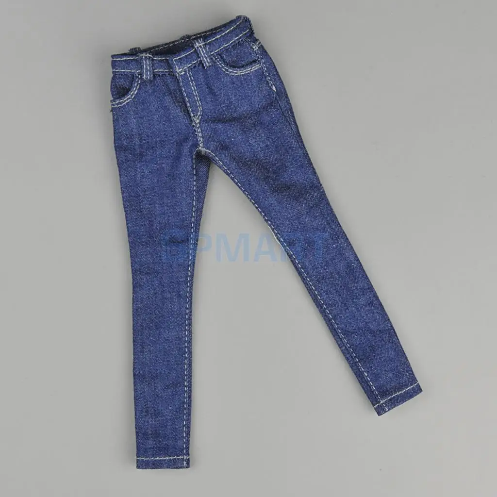 1/6 Scale Female Blue Lattices Shirt &Jeans Women Clothes for 12