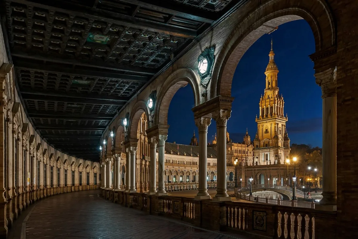 

Seville Spain nightscape 400PFJ fabric poster custom print (frame available) for wall decor room decor home decoration