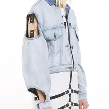 Дизайн PU Группа джинсовые пальто Для женщин Куртки 19540