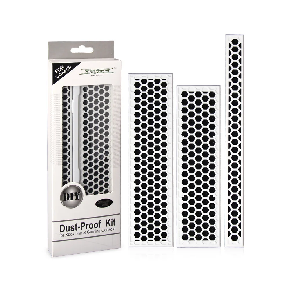 

For Xbox one S Gaming Console DIY Dust Proof Prevent Cover Case Mesh Stopper Pack Dustproof Kit for Xbox One Slim Protector