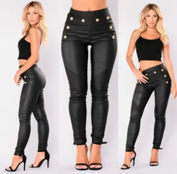 

Women's Skinny Stretch Jeggings Trousers Jeans Pants Shining fashion Comfortable Leggings Black