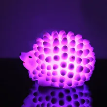 LED Hedgehog Night Light Lamp Desk Lamp Changeable-color Christmas Party Present Baby Light Home LED Bedside Light Lamp